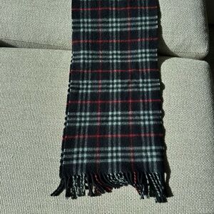 Burberry Cashmere Scarf Plaid w/ fringe